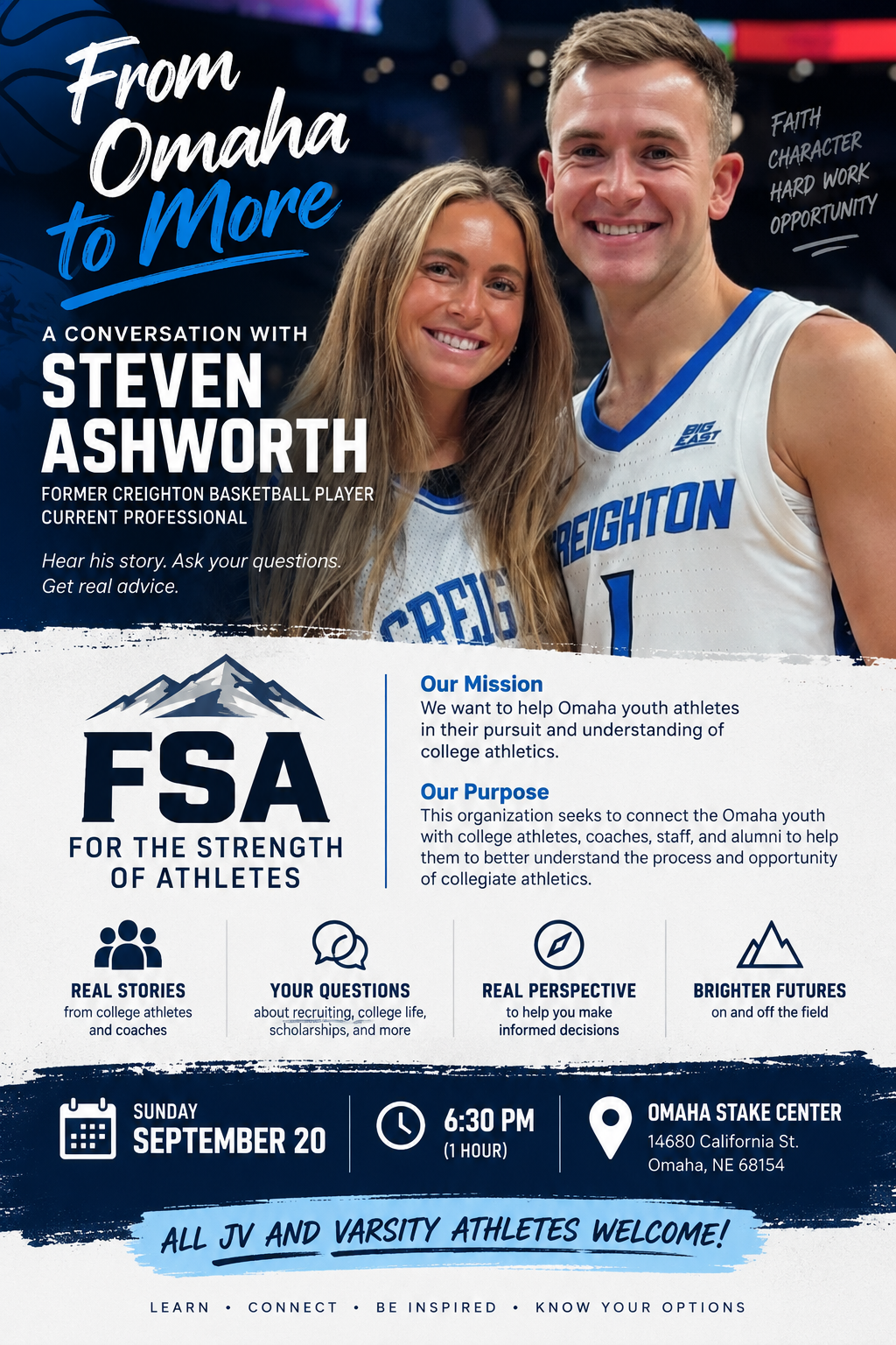 Steven Ashworth pictured in a Creighton basketball jersey